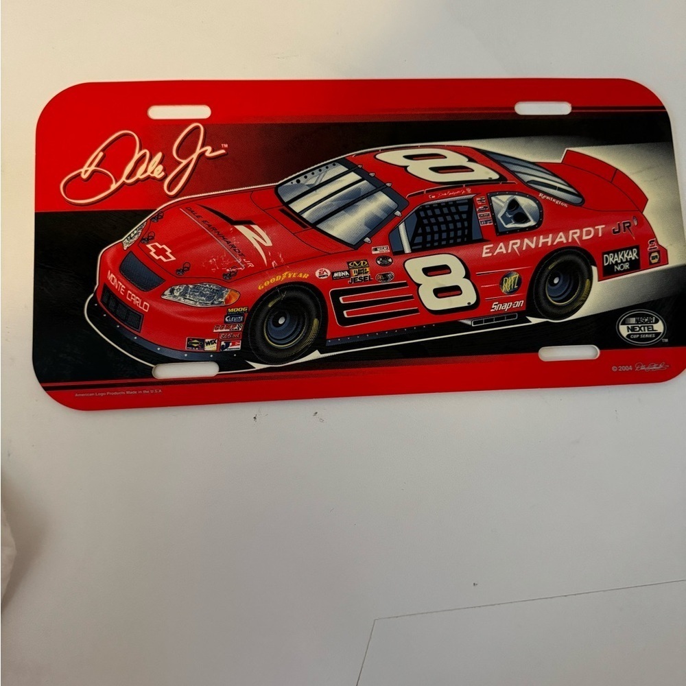Dale Jr  Plastic License Plate